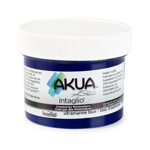Akua Intaglio Printing Ink Ultramarine Blue - Image 5