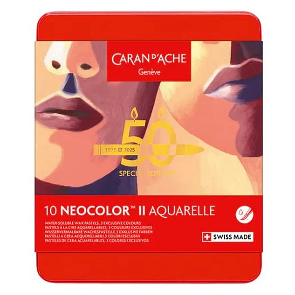 Caran D'Ache Neocolor II Water-Soluble Pastel Portrait 50 Year Edition Set 10