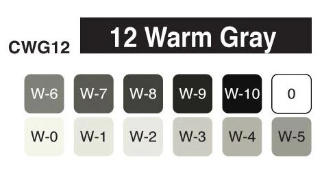 Copic Classic Marker Warm Grey Set 12 - Image 2