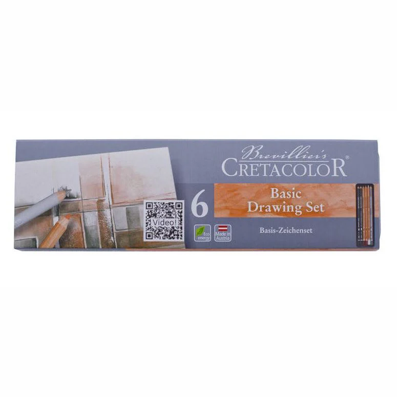 Cretacolor Basic Drawing Pencil Set Tin Set 6 - Image 2