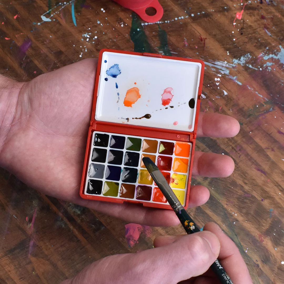 Expression Mini Watercolour Paint Plastic Box Set 24 - Image 2
