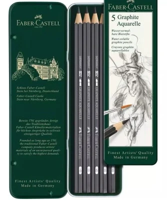 Faber Castell 9000 Aquarelle Graphite Pencil Set 5 - Image 2