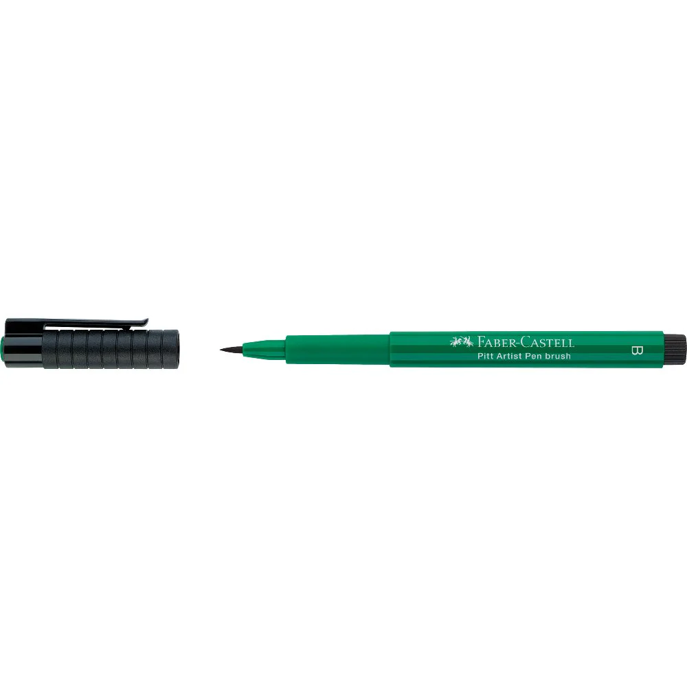 FABER CASTELL PITT ARTIST BRUSH TIP PEN DARK PHTHALO GREEN - Image 2