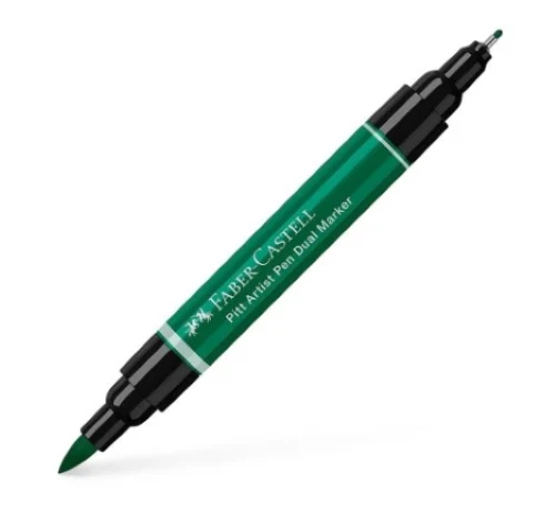 FABER CASTELL PITT ARTIST DUAL ENDED PEN DRK PHTHALO GREEN