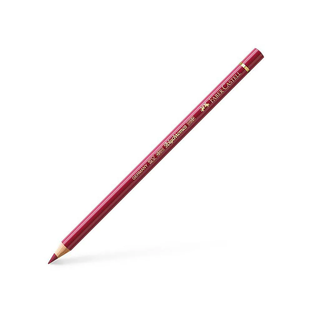 FABER CASTELL POLYCHROMOS COLOURED PENCIL DARK RED 225 - Image 2
