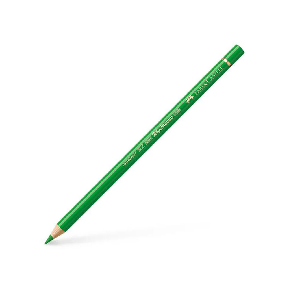 FABER CASTELL POLYCHROMOS COLOURED PENCIL LEAF GREEN 112 - Image 2