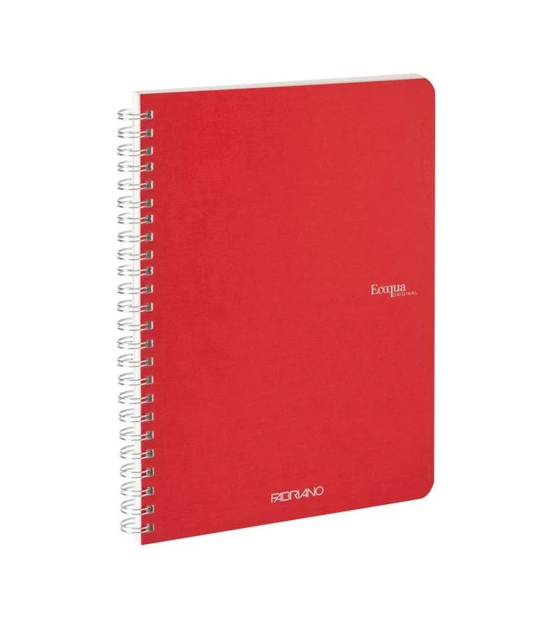 Fabriano Ecoqua Spiral Notebook Raspberry Grid - Image 2
