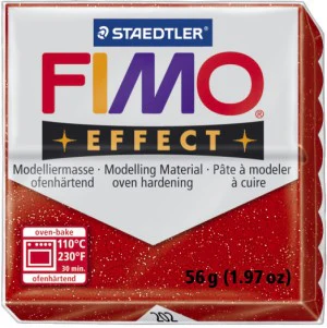 Fimo Effect Modelling Clay Glitter Red - Image 2