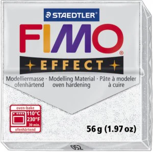 Fimo Effect Modelling Clay Glitter White - Image 2
