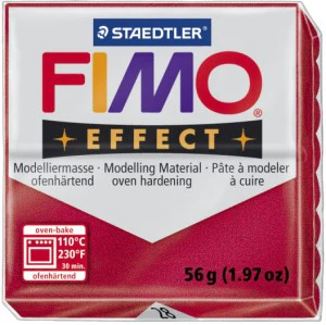 Fimo Effect Modelling Clay Metallic Ruby Red - Image 2