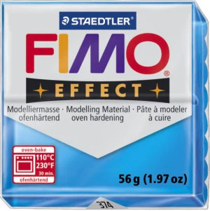 Fimo Effect Modelling Clay Translucent Blue - Image 2