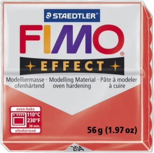 Fimo Effect Modelling Clay Translucent Red - Image 2