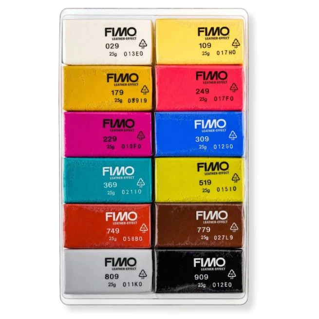 Fimo Leather Effect Modelling Clay Colour Set 12 - Image 2