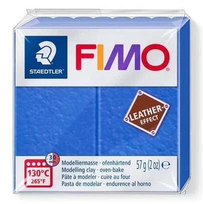 Fimo Leather Effect Modelling Clay Indigo - Image 2