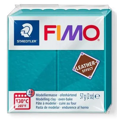 Fimo Leather Effect Modelling Clay Lagoon - Image 2