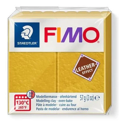 Fimo Leather Effect Modelling Clay Ochre - Image 2