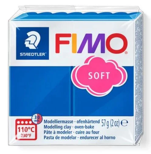 Fimo Soft Block Modelling Clay Pacific Blue - Image 2