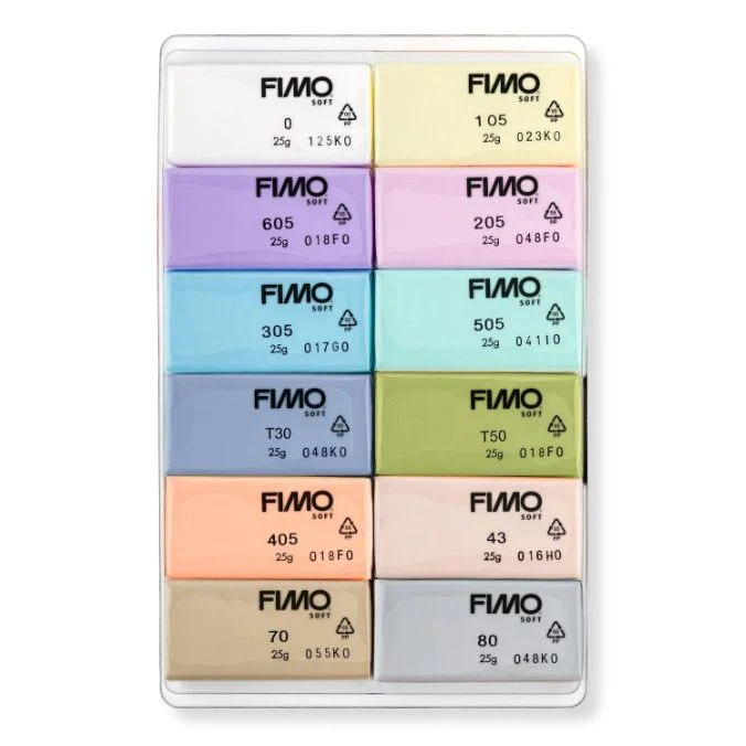 Fimo Soft Block Modelling Clay Pastel Set 12 - Image 2