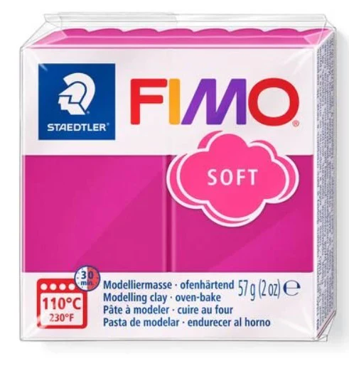 Fimo Soft Block Modelling Clay Raspberry - Image 2