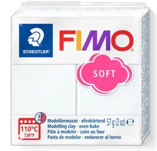 Fimo Soft Block Modelling Clay White - Image 2
