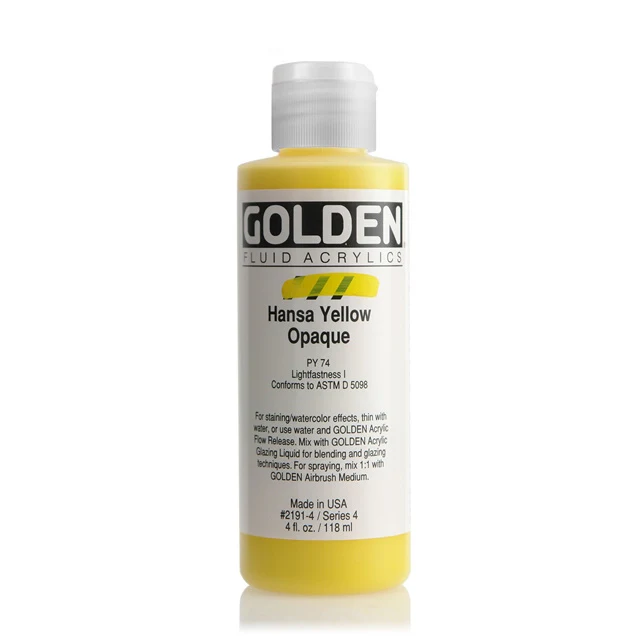 Golden Fluid Acrylic Paint Hansa Yellow Opaque - Image 3