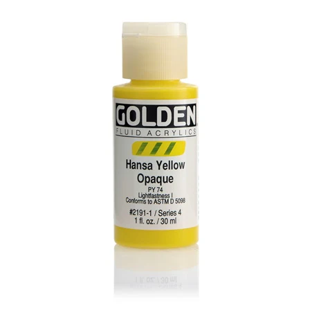 Golden Fluid Acrylic Paint Hansa Yellow Opaque - Image 4