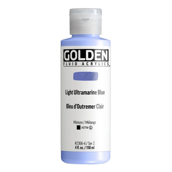 Golden Fluid Acrylic Paint Light Ultramarine Blue - Image 3
