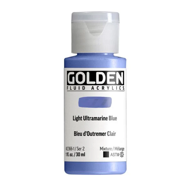 Golden Fluid Acrylic Paint Light Ultramarine Blue - Image 4