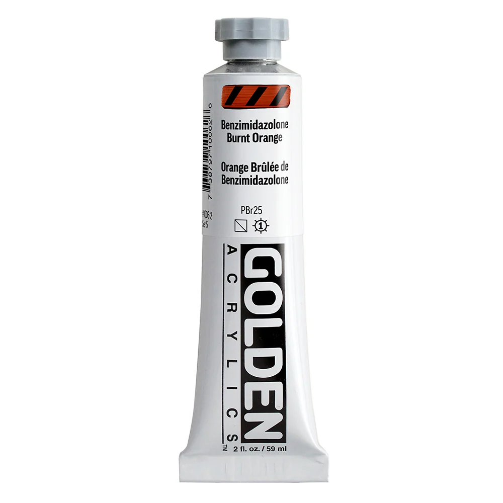 Golden Heavy Body Acrylic Paint Benzimidazolone Burnt Orange - Image 2