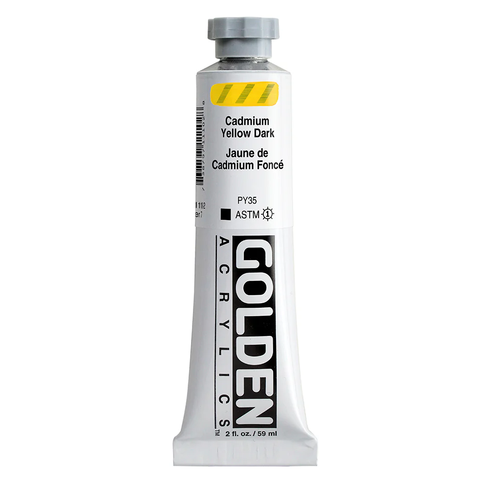 Golden Heavy Body Acrylic Paint Cadmium Yellow Dark - Image 4