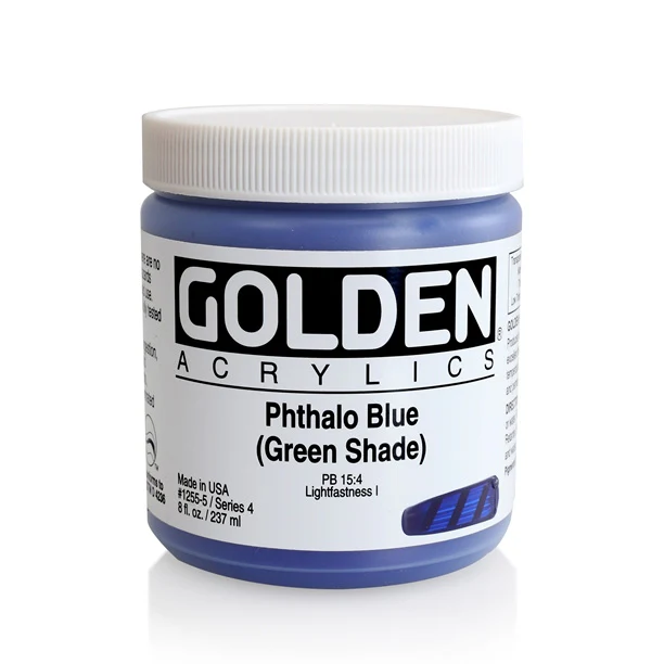 Golden Heavy Body Acrylic Paint Phthalo Blue (Green Shade) - Image 3