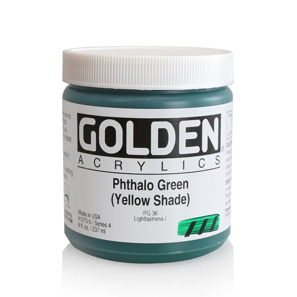 Golden Heavy Body Acrylic Paint Phthalo Green (Yellow Shade) - Image 3