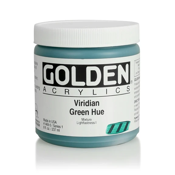 Golden Heavy Body Acrylic Paint Viridian Green Hue - Image 3