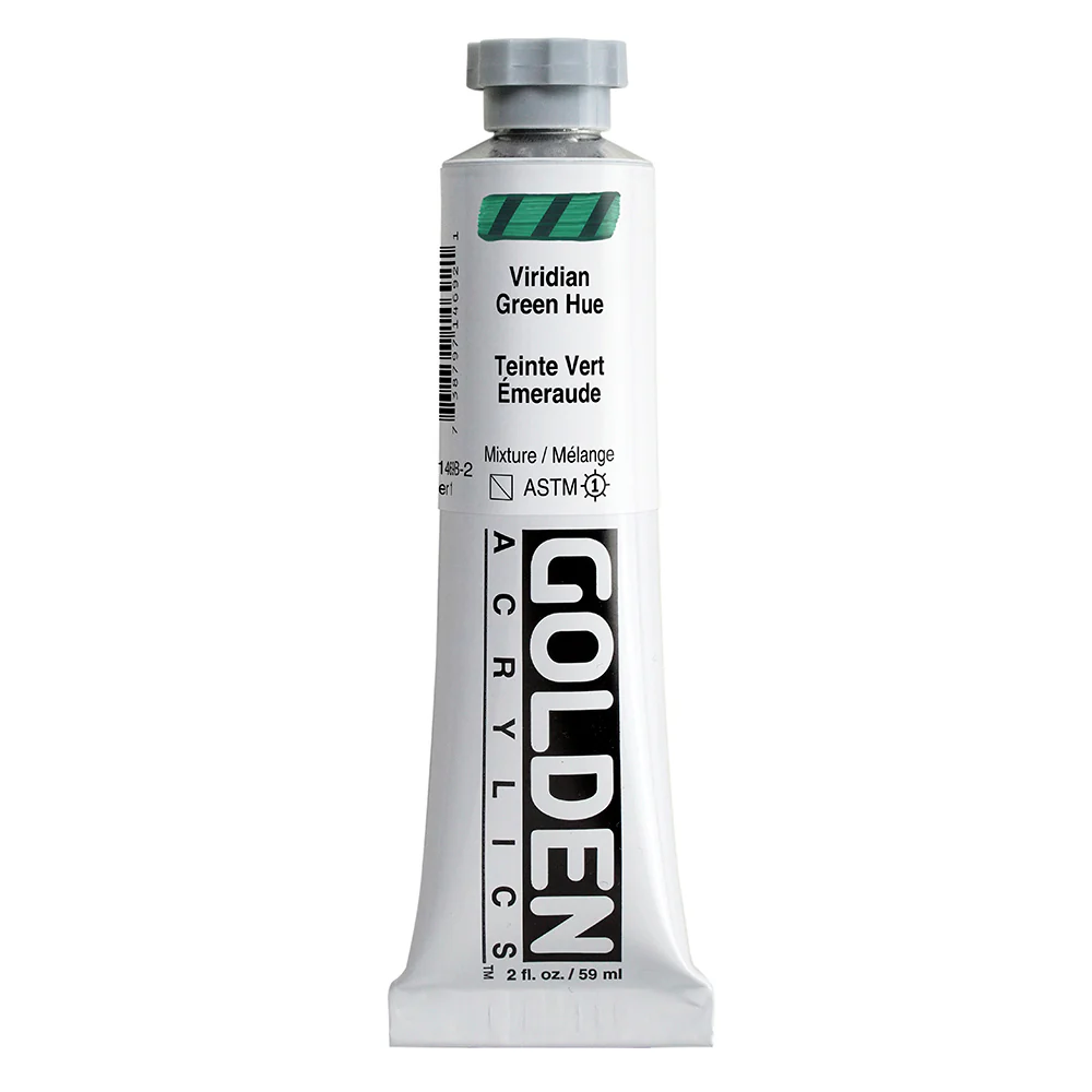 Golden Heavy Body Acrylic Paint Viridian Green Hue - Image 4