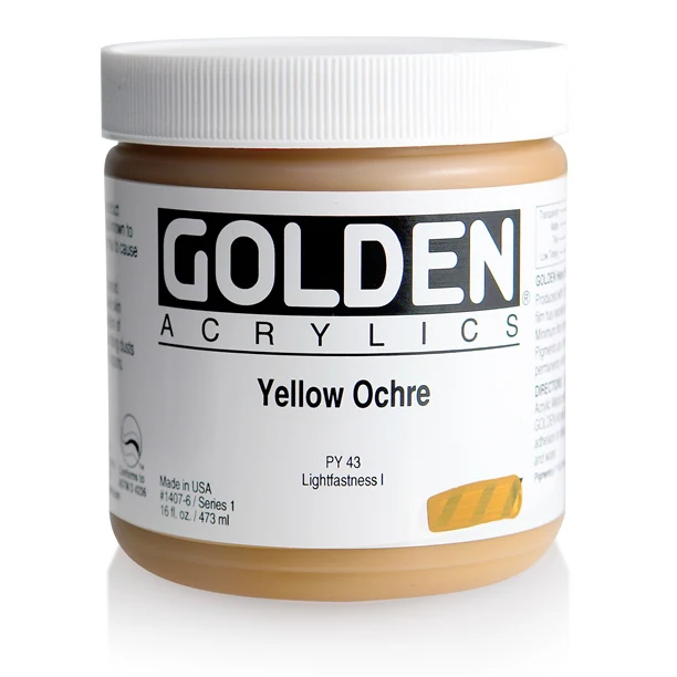 Golden Heavy Body Acrylic Paint Yellow Ochre - Image 4
