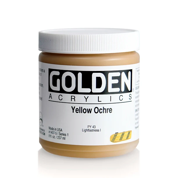 Golden Heavy Body Acrylic Paint Yellow Ochre - Image 5