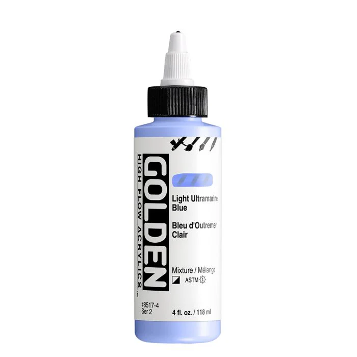 Golden High Flow Acrylic Paint Light Ultramarine Blue - Image 3