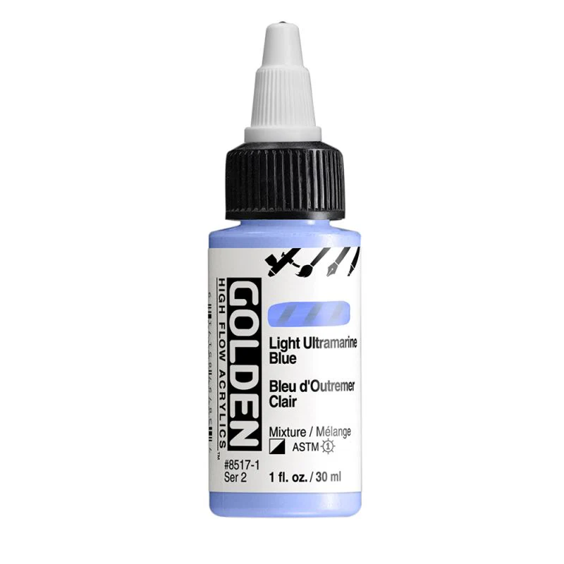 Golden High Flow Acrylic Paint Light Ultramarine Blue - Image 5