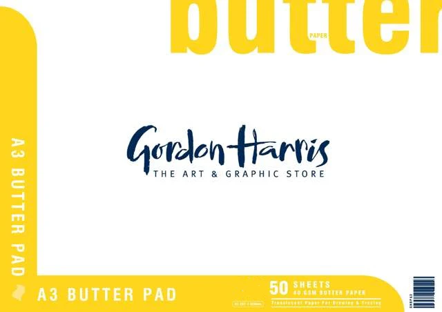 Gordon Harris Butter Paper Pad 40gsm 50 Sheets - Image 2