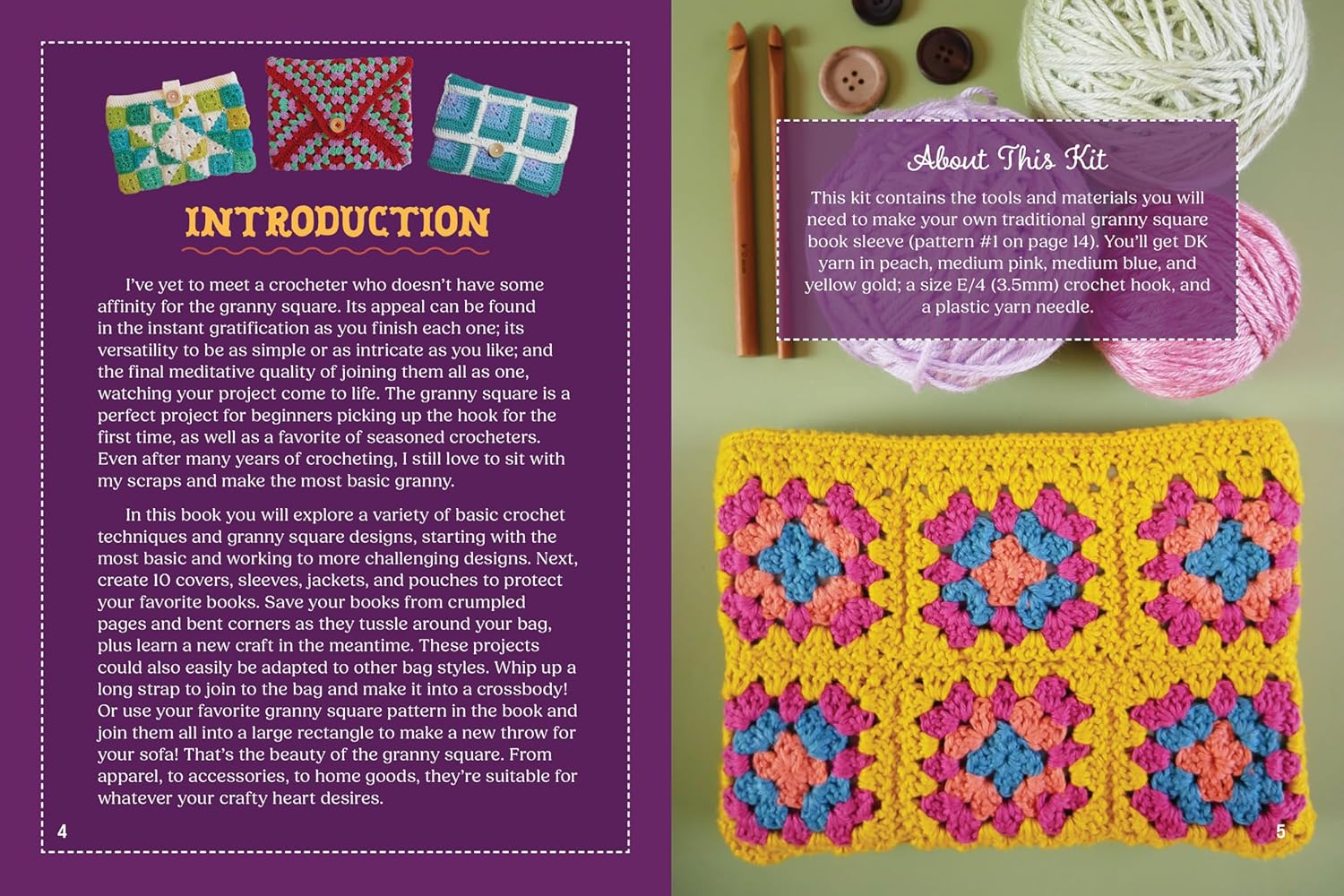 GRANNY SQUARE BOOK COVERS KIT - Image 3