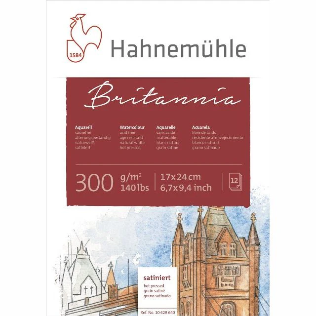 HAHNEMUHLE BRITANNIA WATERCOLOUR BLOCK 300GSM HOT PRESSED