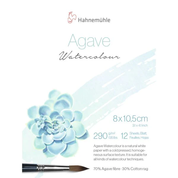 HAHNEMUHLE NATURAL AGAVE WATERCOLOUR BLOCK 290GSM