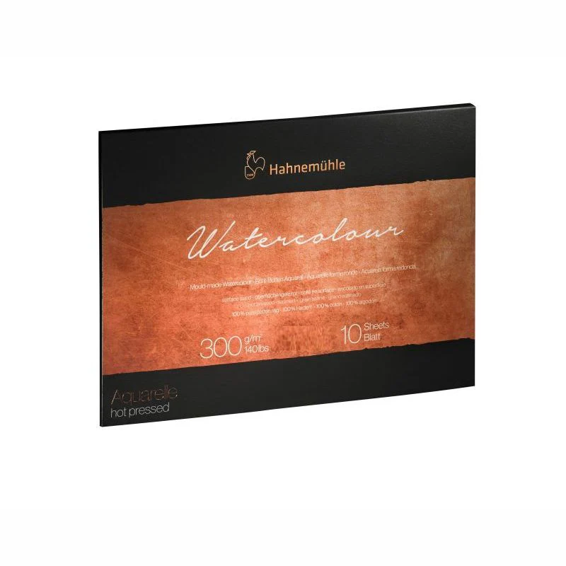 HAHNEMUHLE PROFESSIONAL WATERCOLOUR BLOCK 300GSM HOT PRESSED 10 SHEETS - Image 4