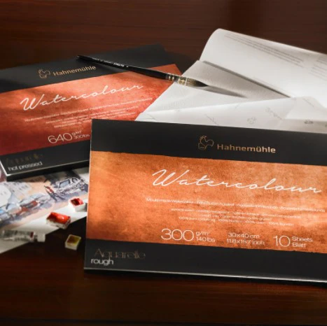 HAHNEMUHLE PROFESSIONAL WATERCOLOUR BLOCK 640GSM HOT PRESSED 10 SHEETS - Image 5