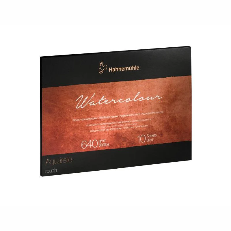 HAHNEMUHLE PROFESSIONAL WATERCOLOUR BLOCK 640GSM ROUGH 10 SHEETS - Image 4