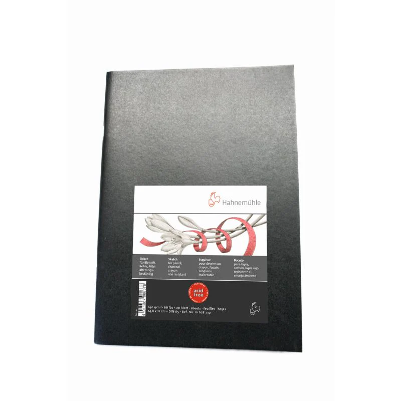 HAHNEMUHLE SKETCH BOOKLET BLACK COVER 140GSM
