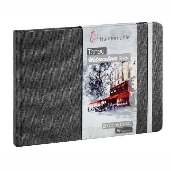 HAHNEMUHLE TONED WATERCOLOUR PAPER BOOK 200GSM GREY - Image 7