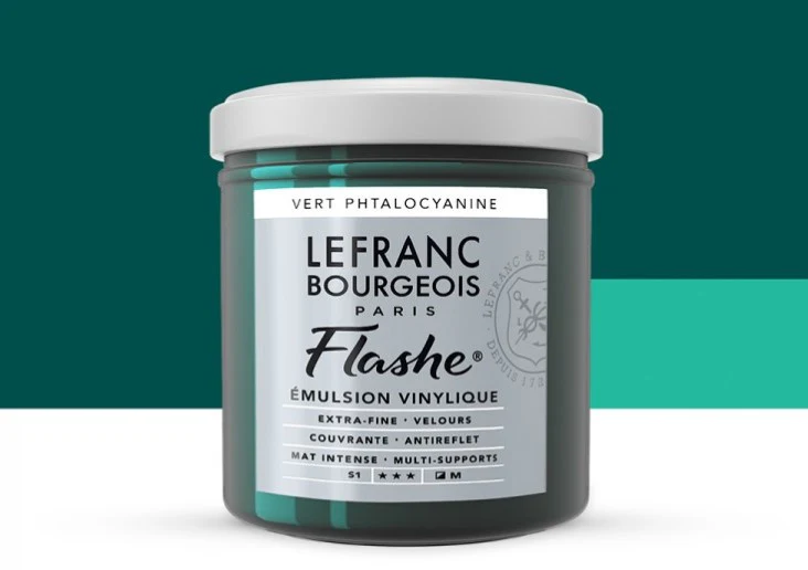 Lefranc & Bourgeois Flashe Vinyl-Based Paint Phthalocyanine Green 598 S1