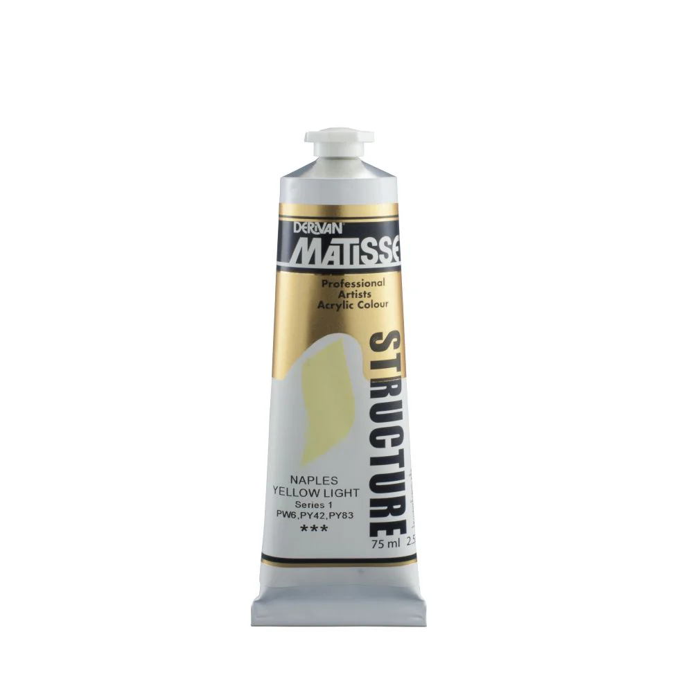 Matisse Structure Acrylic Paint Naples Yellow Light S1 - Image 2
