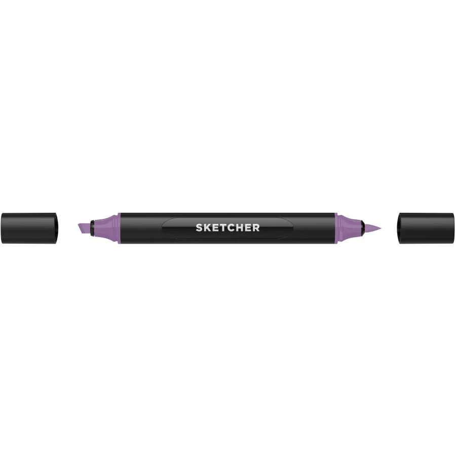 MOLOTOW SKETCHER MARKER BRUSH + CHISEL LAVENDER - Image 2